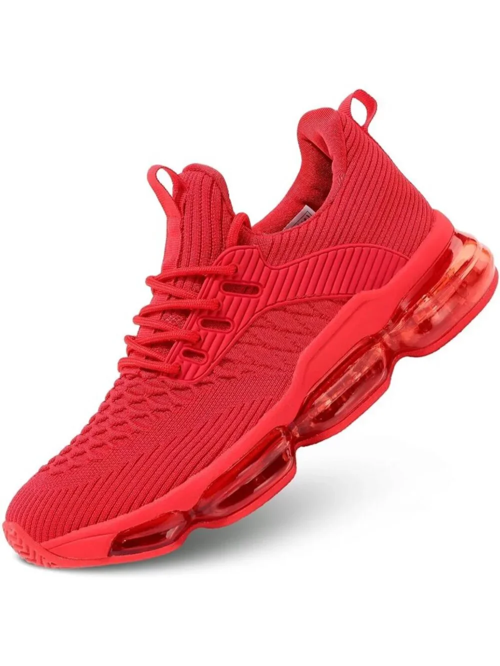 Men's Red Walking Shoes Casual Fashion Silp On Tennis Running Sneakers Comfort